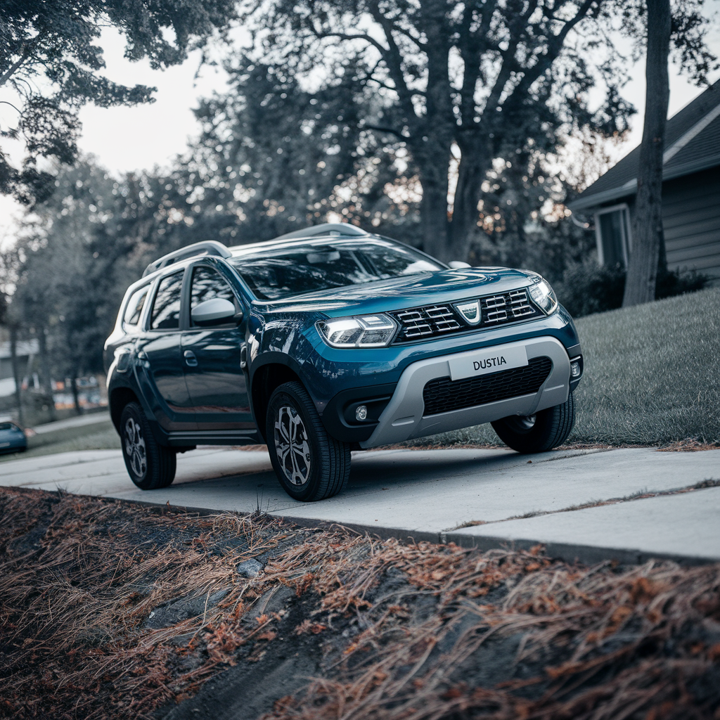 Dacia Duster stationnée sur une pente