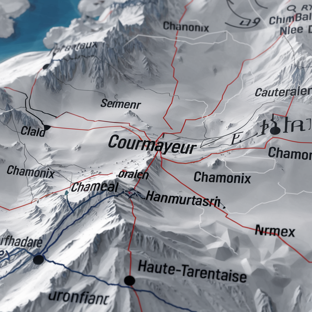 Carte montrant l'épicentre du séisme près de Courmayeur.