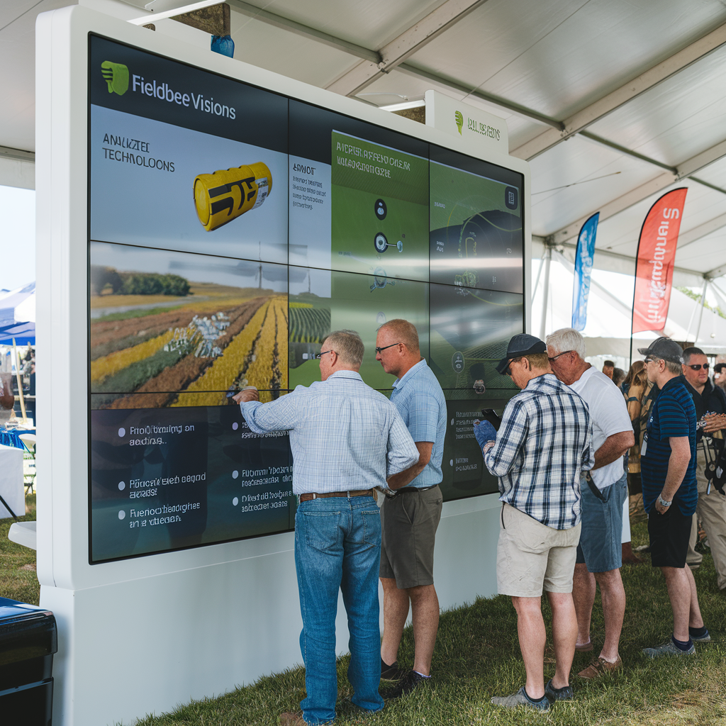 Comparaison de technologies agricoles au salon.