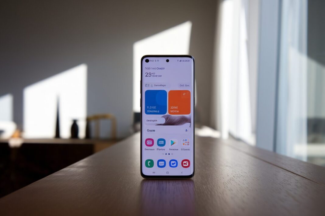 Samsung Galaxy S avec One UI 8.5 Samsung Galaxy S affichant l'interface One UI 8.5