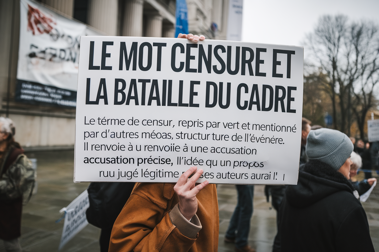 Le mot censure et la bataille du cadre, tribune ou protocole