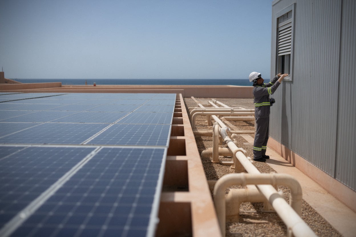 Station de dessalement alimentée par énergie solaire au Maroc