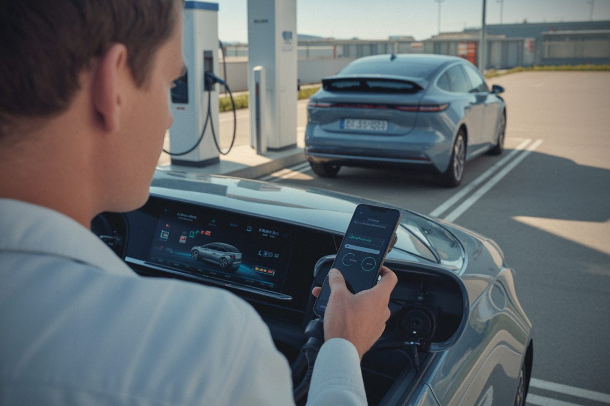Recharge haute puissance surveillée pendant un trajet familial électrique