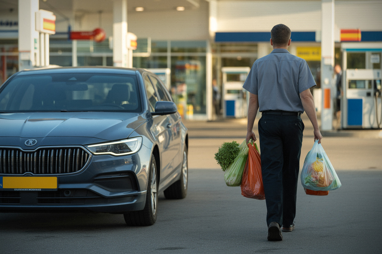 Travailleur américain dépendant de sa voiture pour les trajets quotidiens