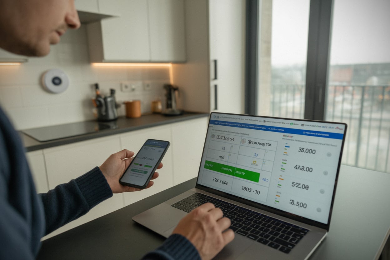 Ménage comparant les offres d’électricité face aux variations de prix
