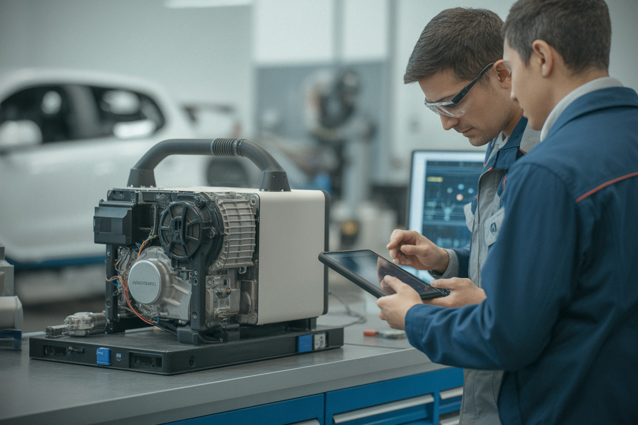 Banc d’essai pour moteur méthanol de prolongateur électrique