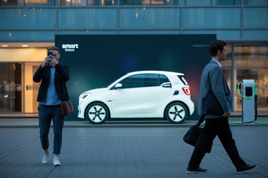 1e8df73fd7a68da6 Smart #2, 300 km d'autonomie visés, silhouette presque définitive, ce que la micro-citadine prépare pour Paris 2026