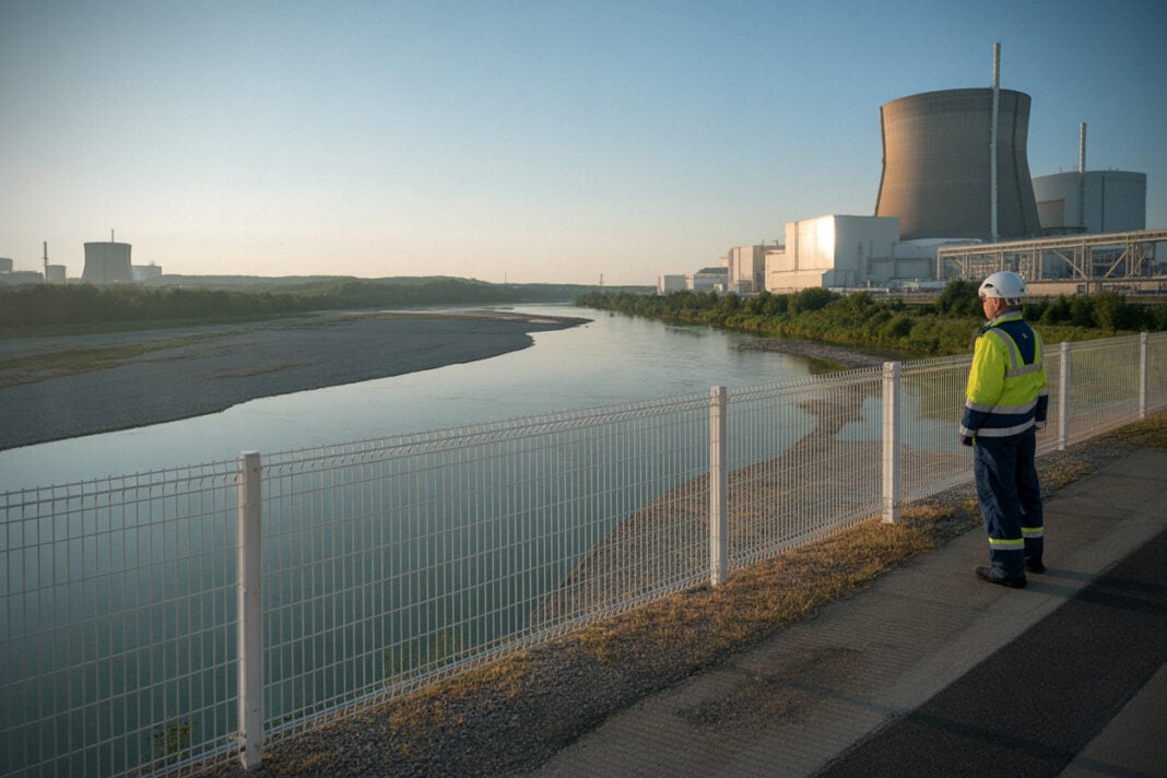 f9bd0a11671fa0d3 Unité n1, arrêtée environ un mois, faible débit de la Moselle, sans incident déclaré, ce qu'EDF doit affronter