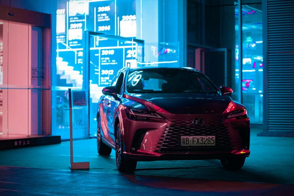 Interface connectée d'un SUV électrique Lexus en développement